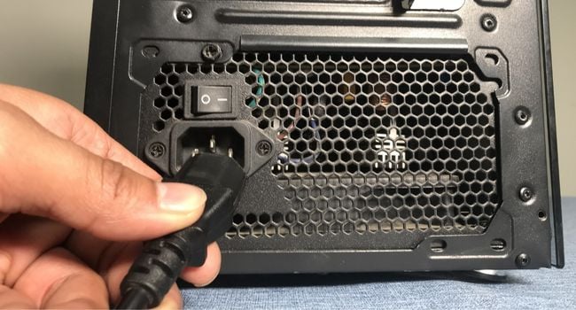 disconnect pc power adapter
