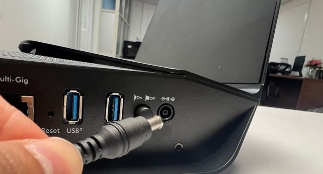 disconnect power adapter from router