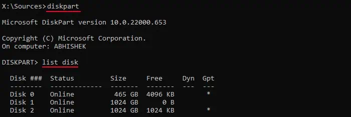 diskpart-list-disk