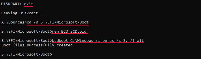diskpart-ren-bcd-bcd-old-bcdboot-create-boot-files
