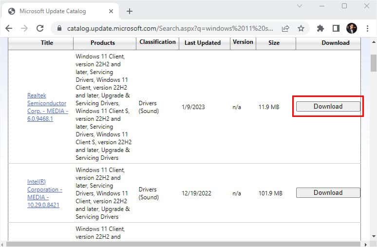 download driver from microsoft udpate catalog