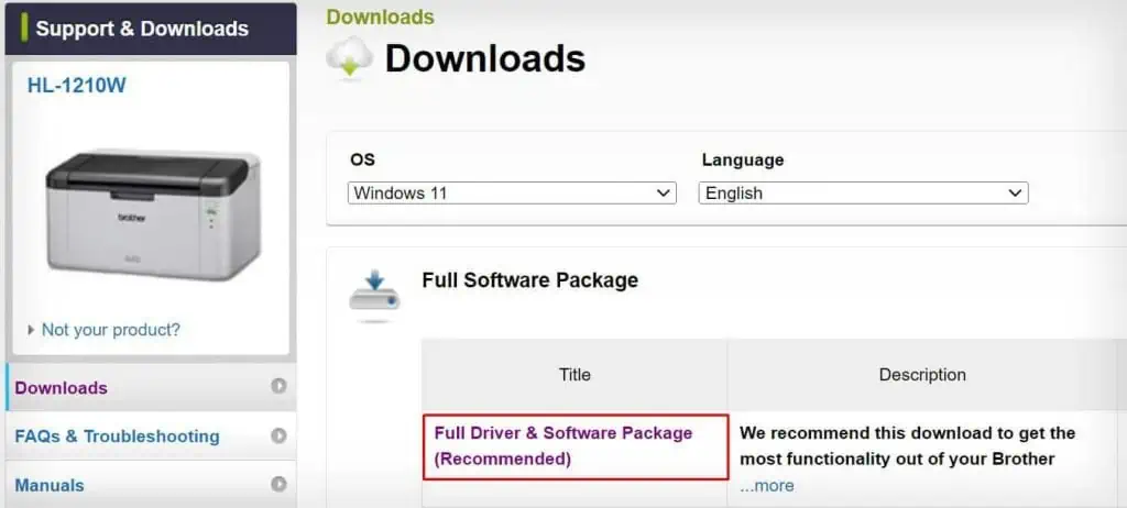 How to Connect Brother Printer to Wi-Fi 24 download-full-software-package-1024x462