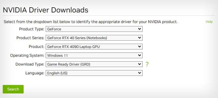 download nvidia graphic drivers