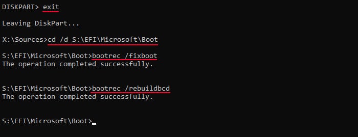 exit-cd-boot-bootrec-fixboot-rebuildbcd