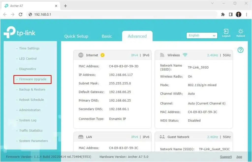 6 Ways to Fix WAN Connection Error 20 firmware-upgrade-1024x657
