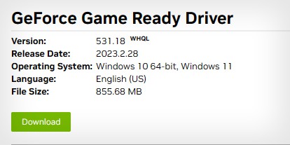 geforce driver download