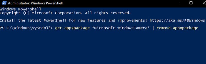 get-appxpackage-microsoft-windows-camera-remove