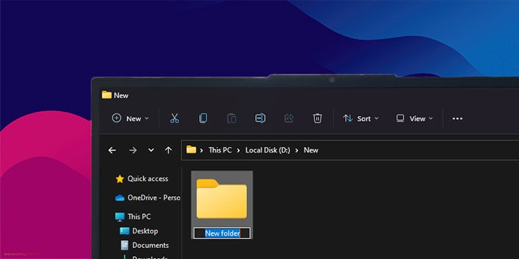 how to create a folder