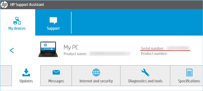 hp-support-assistant-serial-number