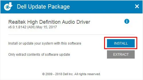 How to Update Sound Drivers on Windows 31 install-button-dell-udpate-package