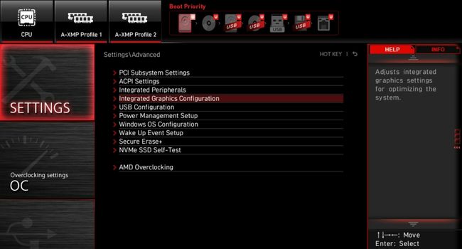 integrated graphics configuration