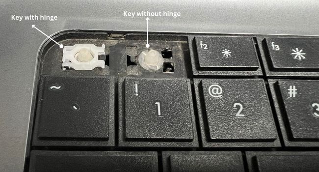 key with hinge vs key without hinge