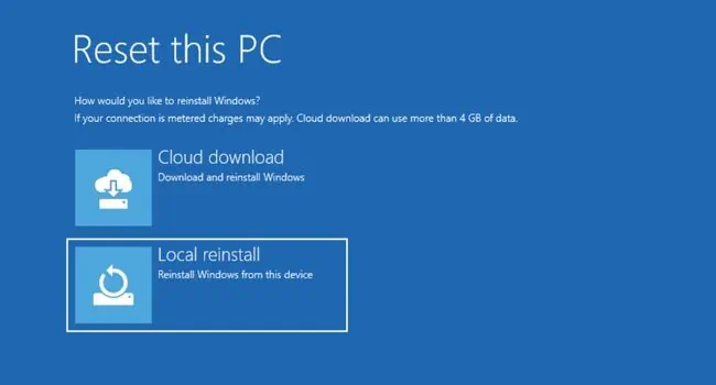 14 Ways to Fix Windows Boot Loop 83 local-reinstall
