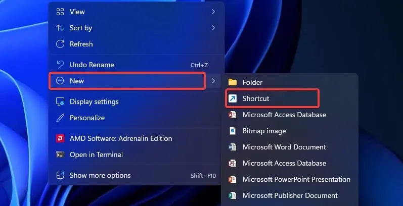 new-shortcut