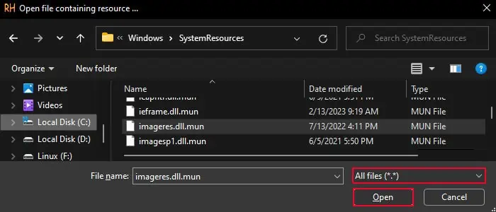 open-imageres-dll-mun-all-types