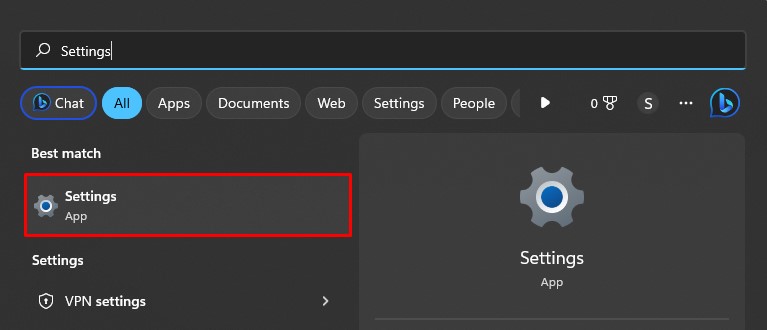 open settings on pc