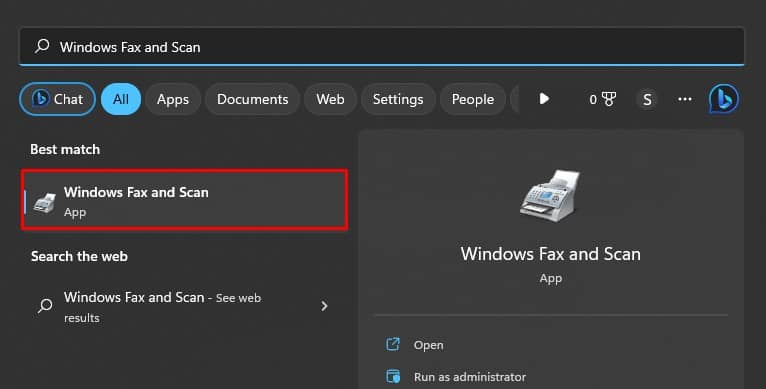 open windows fax and scan