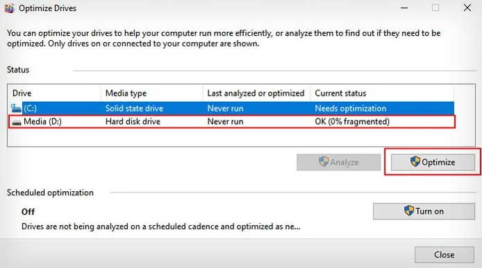 optimize-HDD-Windows