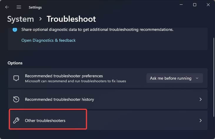 other troubleshooter