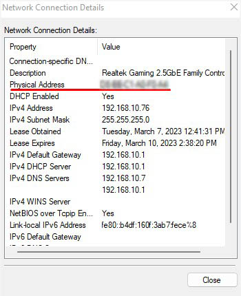 physical address