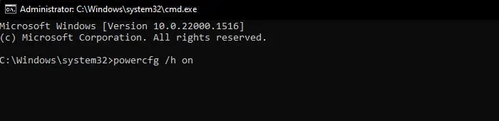 14 Ways to Fix Slow Computer Startup 13 powercfg-h-on