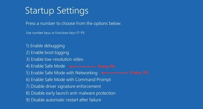 press-f4-for-safe-mode-and-f5-for-safe-mode-with-networking