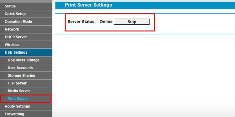 print-server-status-on-tp-link-router