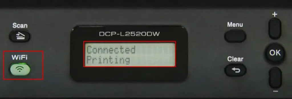 How to Connect Brother Printer to Wi-Fi 17 printing-message-and-green-wifi-button-1024x347
