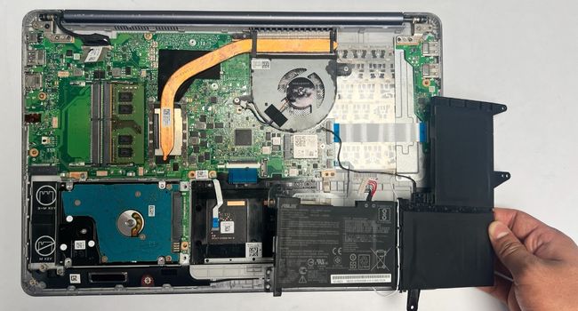pull out internal laptop battery