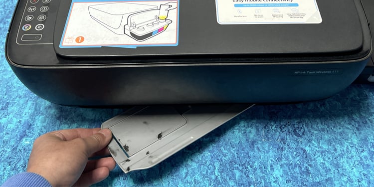 push output tray inside