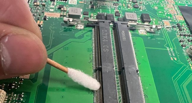 ram slot cleaning using qtip