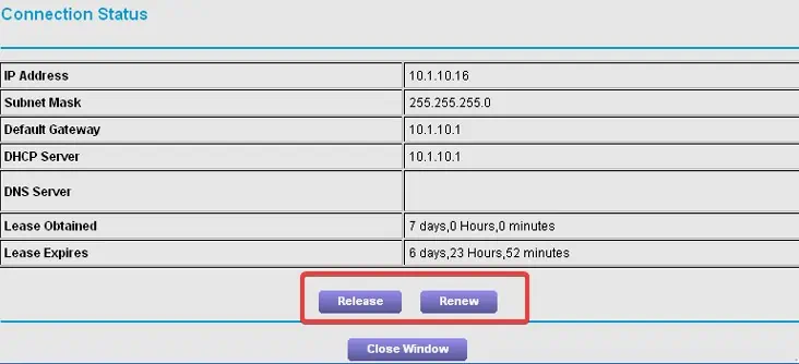 release-and-renew-button-in-router
