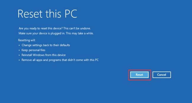 reset button to reset pc