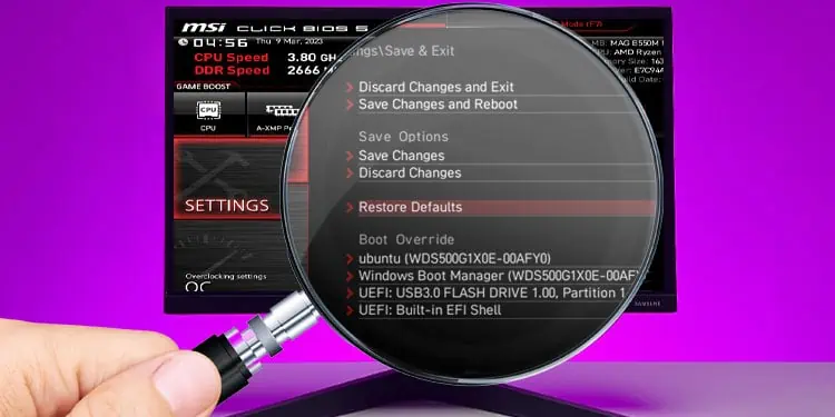 How to Reset MSI BIOS