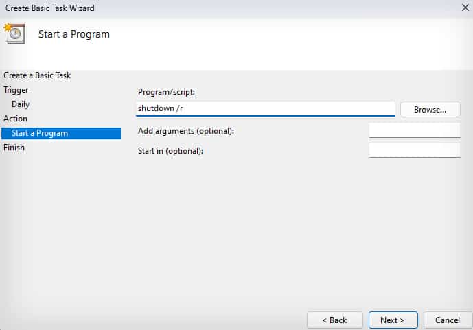 restart script
