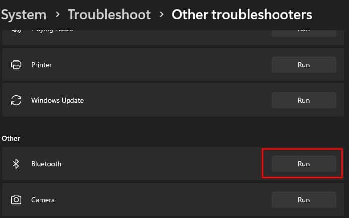 run bluetooth troubleshooter logitech mouse not working