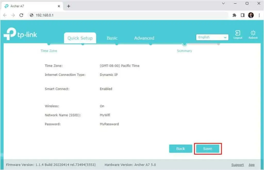 6 Ways to Fix WAN Connection Error 18 save-button-in-quick-setupp-1024x659