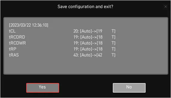 How to Overclock RAM? (Step-by-Step Guide) 18 save-memory-timings-in-bios