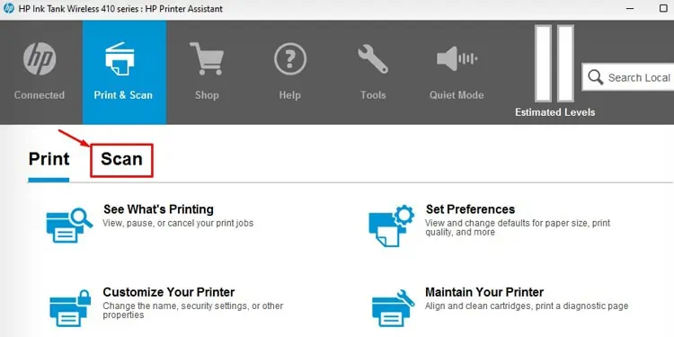 How to Enlarge Copy on HP Printer 18 scan-menu-on-hp-printer-assistant