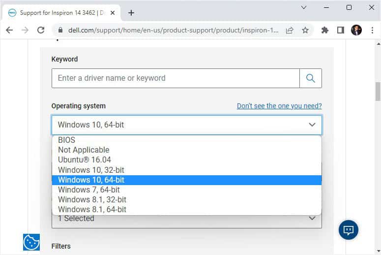 select os type