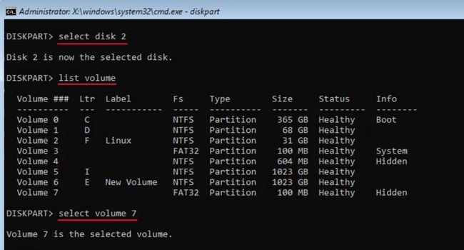 select volume