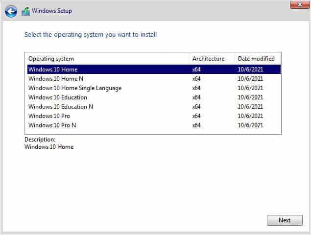 select windows os