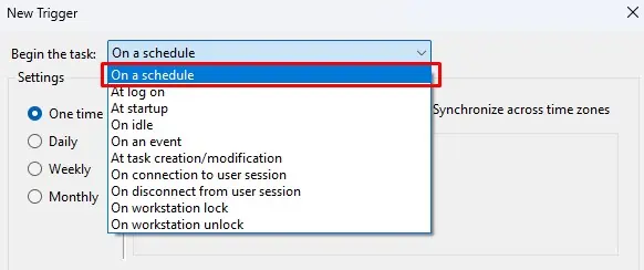 set-begin-task-to-on-a-schedule
