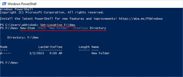 set-location-new-item-powershell