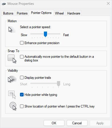 set mouse properties logitech mouse lagging