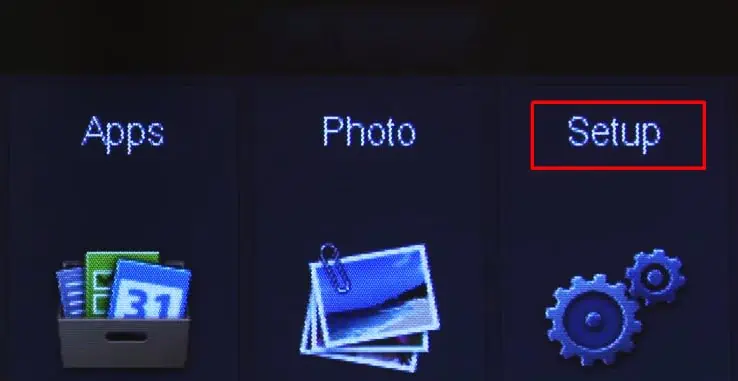 How to Clean HP Printhead 18 setup-button-on-touch-printer