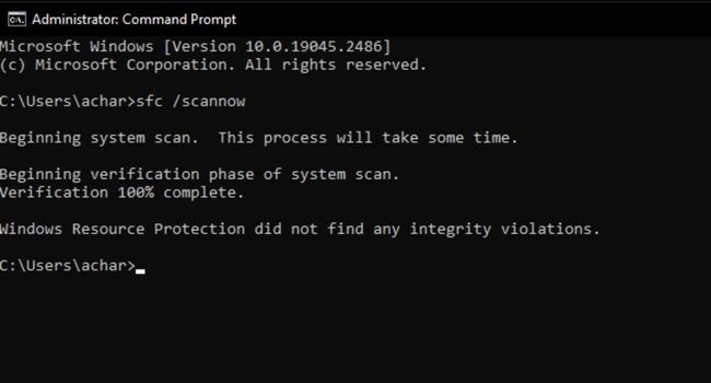 sfc scannow in safe mode