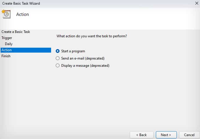 start a program