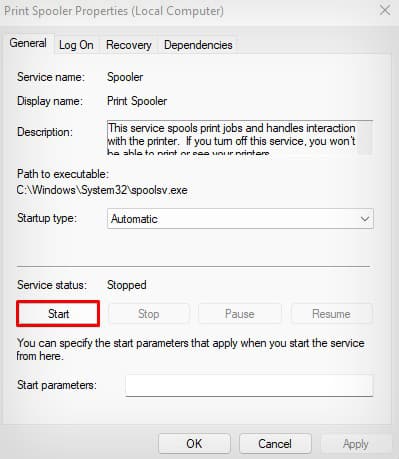 start-print-spooler