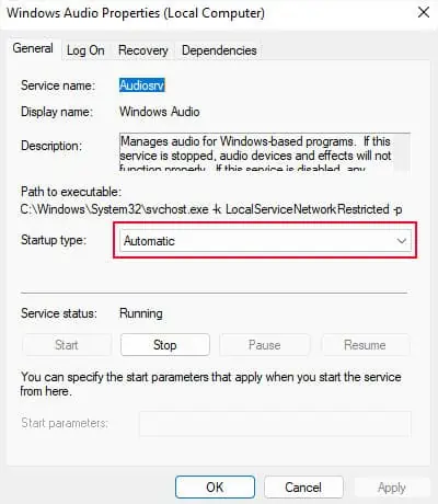 startup-type-automatic-windows-audio-service